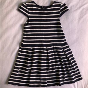 Petit Bateau navy and white striped dress